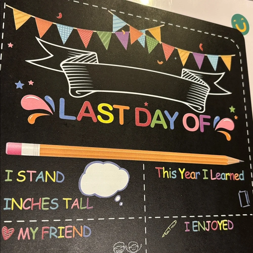 First Day of School Chalkboard Sign Back to school NWT